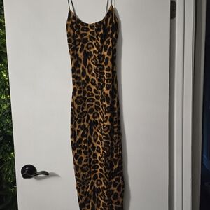 JLUXLABEL Leopard Print Midi Dress